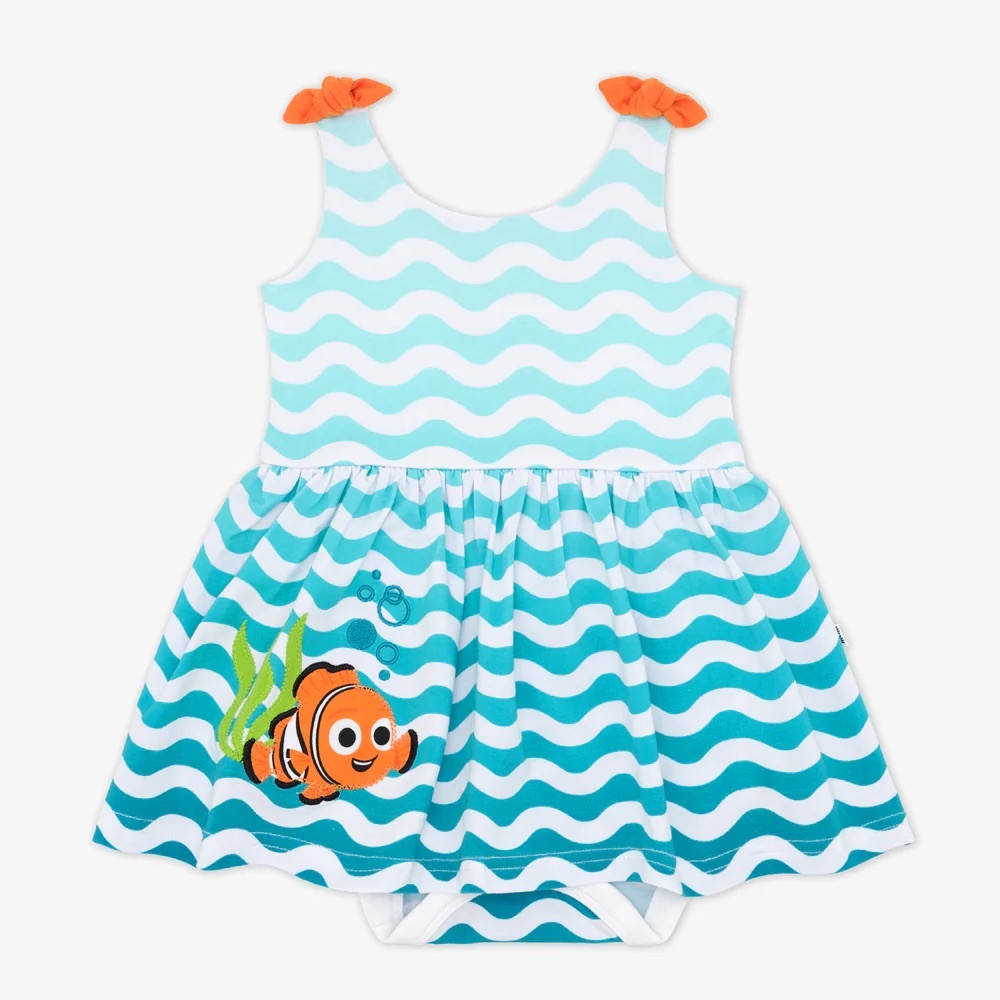 Little Sleepies Nemo Skater Dress with Bodysuit size 12-18 months Disney!
